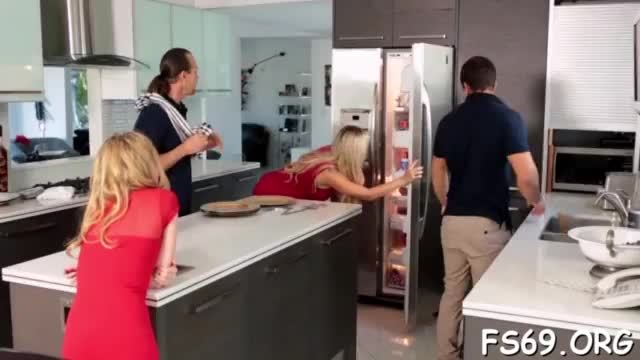 Wench rides her cousin's dick